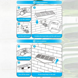 Amorly Set Of 4 Warm White Solar Powered Fence Wall Lights, Dusk To Dawn Sensor Outdoor Garden Lighting For Yard, Patio & Driveway - thumbnail 7