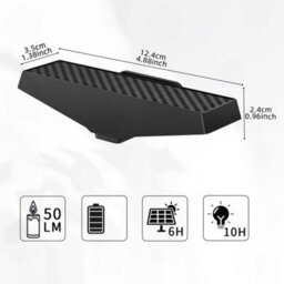 Amorly Set Of 4 Warm White Solar Powered Fence Wall Lights, Dusk To Dawn Sensor Outdoor Garden Lighting For Yard, Patio & Driveway - thumbnail 2