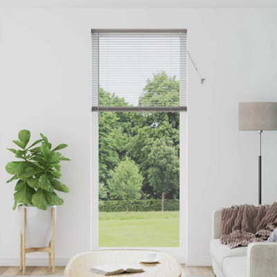 Walplus Window Blind With Curtains Manual Silver Aluminium - image 1