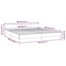 Berkfield Bed Frame With Headboard Black 180X200Cm 6Ft Super King Velvet - thumbnail 9