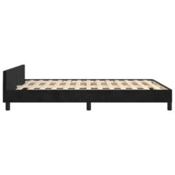 Berkfield Bed Frame With Headboard Black 180X200Cm 6Ft Super King Velvet - thumbnail 6