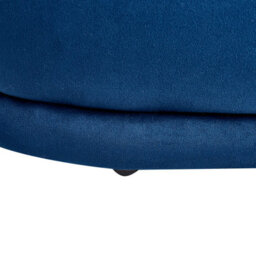 Beliani Lux Velvet Navy Blue Upholstered Bed Bench - Compact Rectangular Bed-End Seating - thumbnail 6