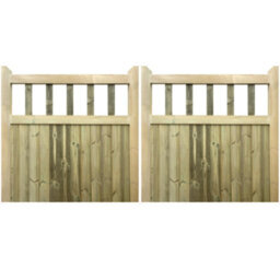 Ruby UK Ruby Cottage Mortise & Tenon 3/4 Split T&g Entrance Gate (Pair) 3.0M Wide X 0.9M High Left Hand Hinge - thumbnail 2