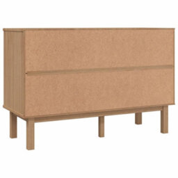 Berkfield Drawer Cabinet Otta Brown&grey 111X43X73.5Cm Solid Wood Pine - thumbnail 6