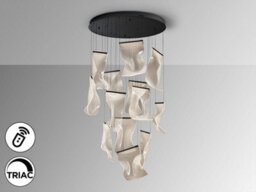 Luminosa Lighting Luminosa Velos Cluster Pendant Ceiling 13 Light Matt Black Led 3000K Dimmable - Uk Stock - thumbnail 3
