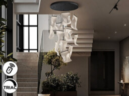 Luminosa Lighting Luminosa Velos Cluster Pendant Ceiling 13 Light Matt Black Led 3000K Dimmable - Uk Stock - thumbnail 2