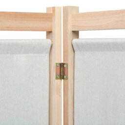 Walplus Cream 3-Panel Room Divider 120X170X4 Cm Fabric Privacy Screen - thumbnail 4