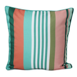 Peggy Wilkins Water Resistant Outdoor Garden Cushion Linear Green - thumbnail 1
