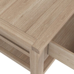Farro Washed Oak 85Cm Large Coffee Table With Drawer And Shelf - By Roseland Furniture - thumbnail 6