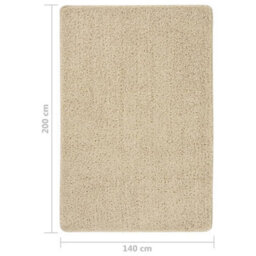 Walplus Shaggy Rug Cream 140X200 Cm Anti Slip - thumbnail 5