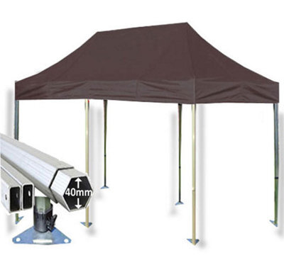 Crocodile Trading 3M X 6M Extreme 40 Commercial Instant Shelter Pop Up Gazebos Frame & Canopy - Black - image 1