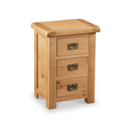 Zelah Oak Wide Bedside Table Fully Assembled - By Roseland Furniture - thumbnail 1