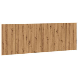 Berkfield Wall Headboard Artisian Oak 240X1.5X80 Cm Engineered Wood - thumbnail 2