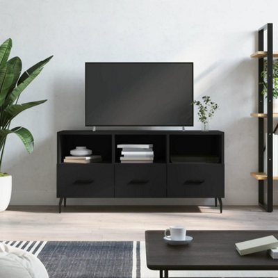 Walplus Tv Cabinet Black 102X36X50 Cm Engineered Wood - image 1