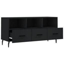 Walplus Tv Cabinet Black 102X36X50 Cm Engineered Wood - thumbnail 6