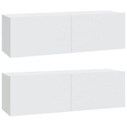 Berkfield 6 Piece Tv Cabinet Set White Engineered Wood - thumbnail 9