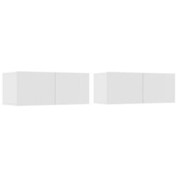Berkfield 6 Piece Tv Cabinet Set White Engineered Wood - thumbnail 5