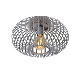 Lucide Manuela Vintage Flush Ceiling Light 39.5Cm- 1Xe27 - Grey - thumbnail 1