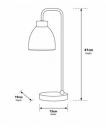 Lighting Supermarket Arch Antique Brass Vintage Industrial Table Lamp With St Tropez Glass Shade - thumbnail 5