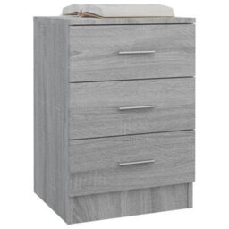 Berkfield Bedside Cabinet Grey Sonoma 38X35X56 Cm Engineered Wood - thumbnail 3