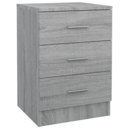 Berkfield Bedside Cabinet Grey Sonoma 38X35X56 Cm Engineered Wood - thumbnail 2
