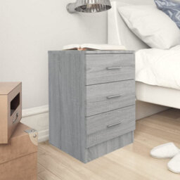 Berkfield Bedside Cabinet Grey Sonoma 38X35X56 Cm Engineered Wood
