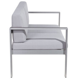 Beliani Garden Lounge Set With Table 4 Seater Salerno Metal Light Grey - thumbnail 7