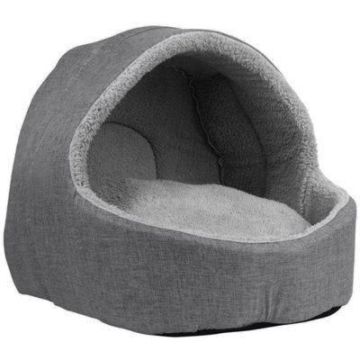 Proudpet Soft Fleece Cat Igloo Bed - Grey - image 1