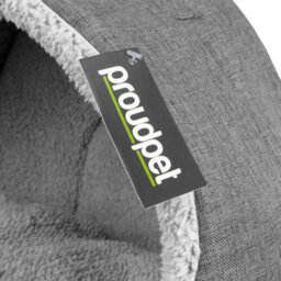 Proudpet Soft Fleece Cat Igloo Bed - Grey - thumbnail 5