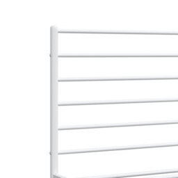 Vidaxl Metal Bed Frame Without Mattress With Headboard White 120X190Cm - thumbnail 9