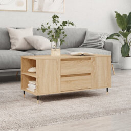 Berkfield Modern Coffee Table Sonoma Oak 102X44.5X50 Cm Engineered Wood - thumbnail 2