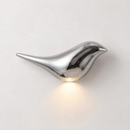 Amorly Silver Bird Wall Sconce, Rechargeable Motion Sensor Wireless Wall Light, For Bedroom, Hallway, Stairway, Entryway (Left Facing) - thumbnail 1