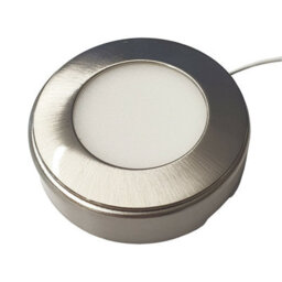 Brushed Nickel Round Led Under Cabinet Lights With Driver Kit - Natural White 4000K - thumbnail 5