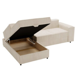 Santos L Corner Sofa Bed For Living Room Chipboard Frame Polyurethane Foam Wave Springs 253X166X79 Cm Green Right - thumbnail 4