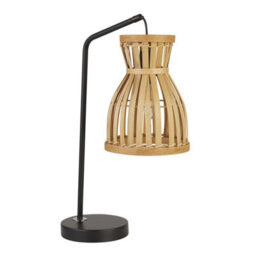 Lighting Collection Bamboo Table Lamp - thumbnail 2