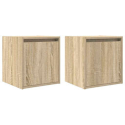 Berkfield Wall-Mounted Bedside Cabinets 2 Pcs Sonoma Oak 38X34X40 Cm - thumbnail 2