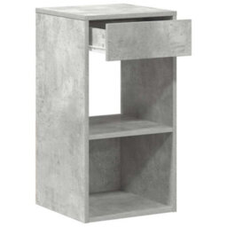 Berkfield Bedside Cabinet With Drawer Concrete Grey 35X34X66.5 Cm - thumbnail 5