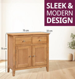 Hallowood Furniture Hereford Oak Small Sideboard - thumbnail 4