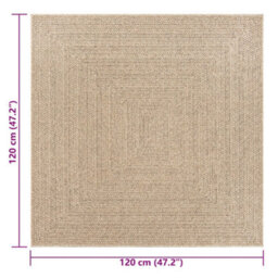 Walplus Rug Zizur 120X120 Cm Jute Look Indoor And Outdoor - thumbnail 8
