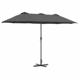 Berkfield Garden Parasol Anthracite Powder-Coated Steel - thumbnail 2