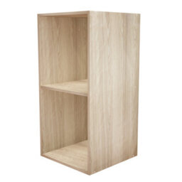 GoodHome Konnect Oak Effect 2 Shelf Cube Bookcase, (H)696mm (W)354mm - thumbnail 1
