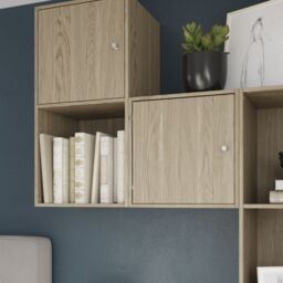 GoodHome Konnect Oak Effect 2 Shelf Cube Bookcase, (H)696mm (W)354mm - thumbnail 4