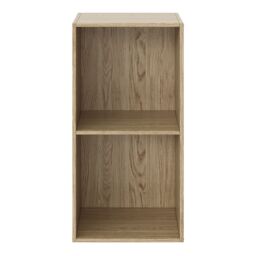 GoodHome Konnect Oak Effect 2 Shelf Cube Bookcase, (H)696mm (W)354mm - thumbnail 2