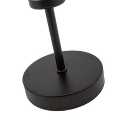 Happy Homewares Modern Clear Dimpled Glass Table Lamp With Matte Black Stem And Base - thumbnail 4