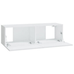 Berkfield Wall Tv Cabinets 4 Pcs White 100X30X30 Cm - thumbnail 7