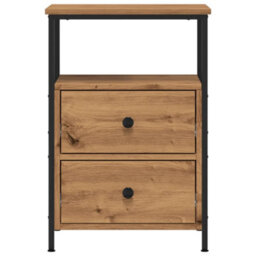 Berkfield Bedside Cabinet Artisan Oak 34X35.5X50 Cm Engineered Wood - thumbnail 4