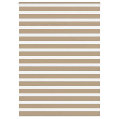 Berkfield Zebra Blind Sand Brown 160X230 Cm Fabric Width 155.9 Cm Polyester - image 1