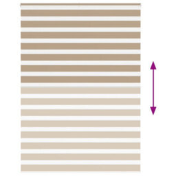 Berkfield Zebra Blind Sand Brown 160X230 Cm Fabric Width 155.9 Cm Polyester - thumbnail 5