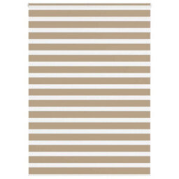Berkfield Zebra Blind Sand Brown 160X230 Cm Fabric Width 155.9 Cm Polyester - thumbnail 1