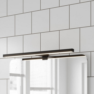 GoodHome Craven Matt Black Wired Led Bathroom Wall Light - image 1